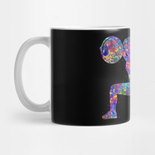 Weightlifter female watercolor art Mug